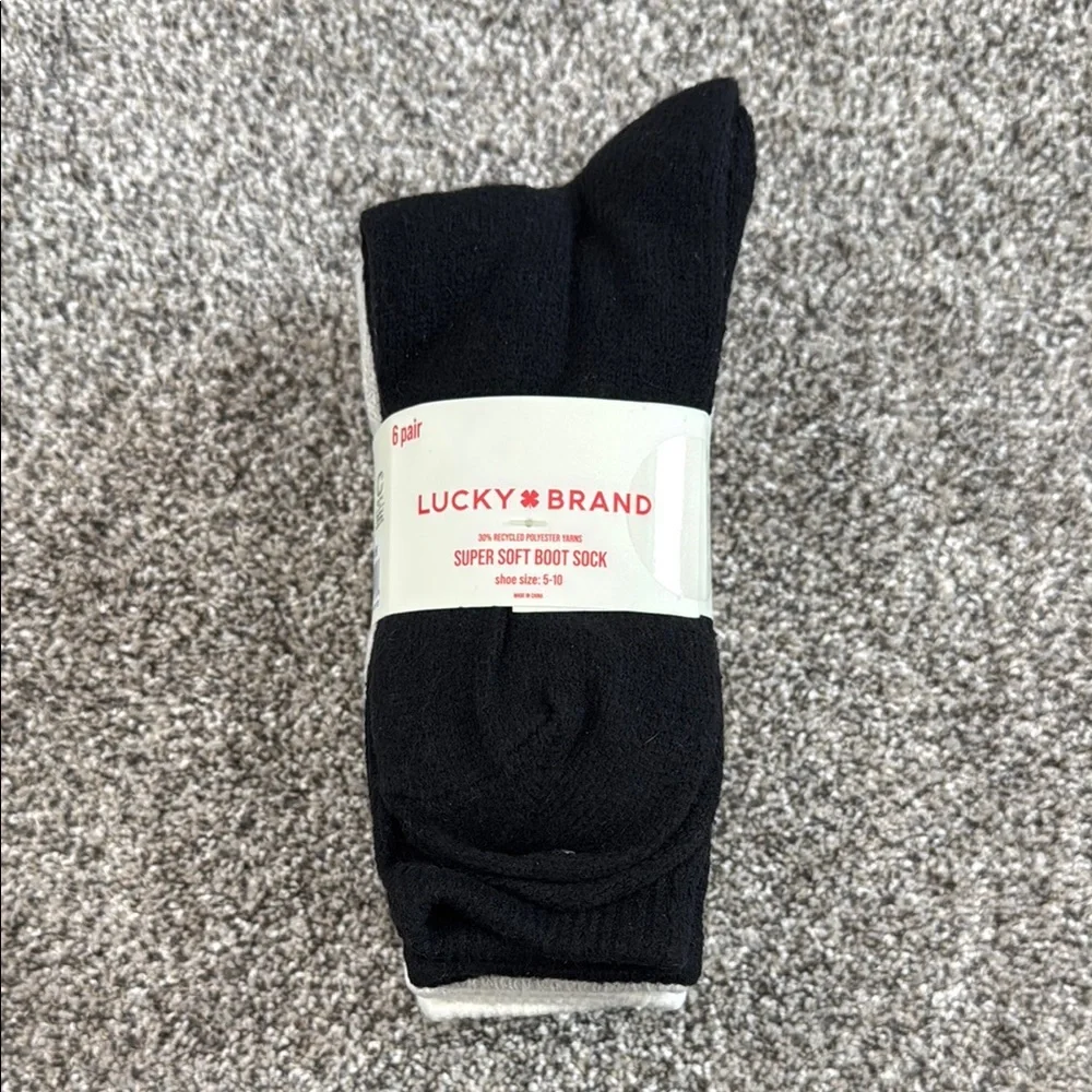 Lucky Brand Sock 6 Pair Pack ~ Women's Shoe Size 5-10